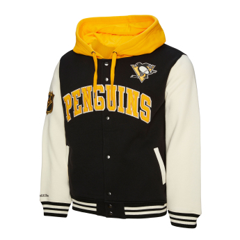 Pittsburgh Penguins muška majica s kapuljačom Courtside Fleece Button Front Current Logo