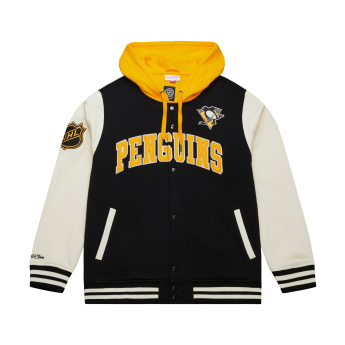 Pittsburgh Penguins muška majica s kapuljačom Courtside Fleece Button Front Current Logo