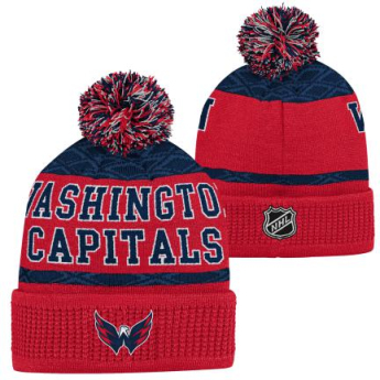 Washington Capitals dječja zimska kapa Puck Pattern Cuffed Pom