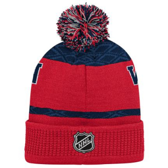 Washington Capitals dječja zimska kapa Puck Pattern Cuffed Pom