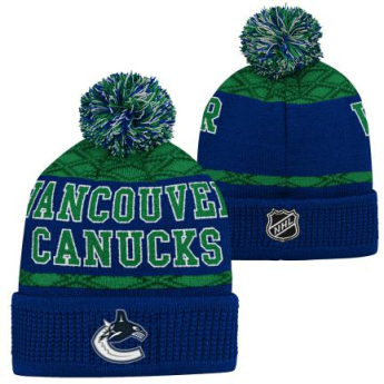 Vancouver Canucks dječja zimska kapa Puck Pattern Cuffed Pom