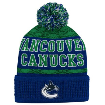 Vancouver Canucks dječja zimska kapa Puck Pattern Cuffed Pom