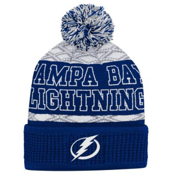 Tampa Bay Lightning dječja zimska kapa Puck Pattern Cuffed Pom