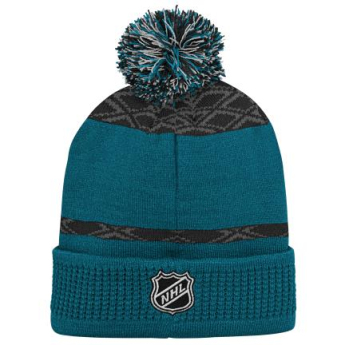 San Jose Sharks dječja zimska kapa Puck Pattern Cuffed Pom