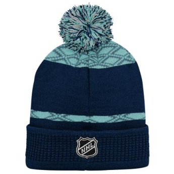Seattle Kraken dječja zimska kapa Puck Pattern Cuffed Pom