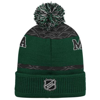Minnesota Wild dječja zimska kapa Puck Pattern Cuffed Pom
