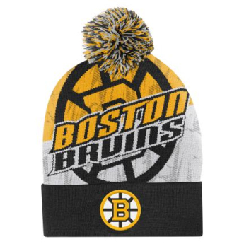 Boston Bruins dječja zimska kapa New Edge Cuffed Knit W Pom