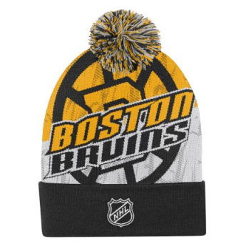 Boston Bruins dječja zimska kapa New Edge Cuffed Knit W Pom