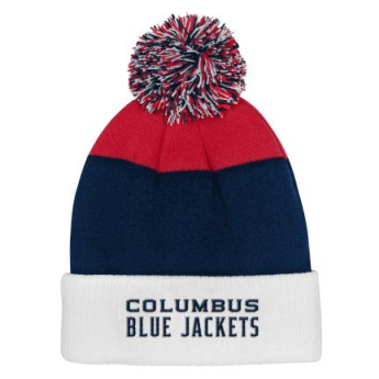 Columbus Blue Jackets dječja zimska kapa Essentials Cuffed Knit W Pom