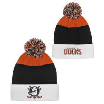 Anaheim Ducks dječja zimska kapa Essentials Cuffed Knit W Pom