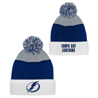 Tampa Bay Lightning dječja zimska kapa Essentials Cuffed Knit W Pom