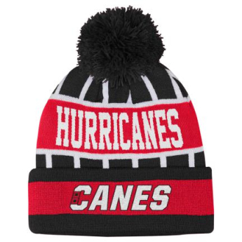 Carolina Hurricanes dječja zimska kapa Go Fast Cuffed Knit W Pom