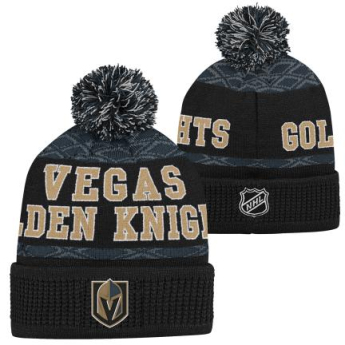 Vegas Golden Knights dječja zimska kapa Puck Pattern Cuffed Pom