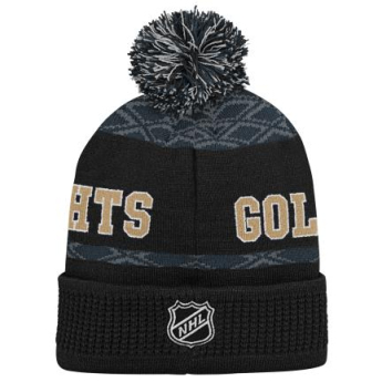 Vegas Golden Knights dječja zimska kapa Puck Pattern Cuffed Pom