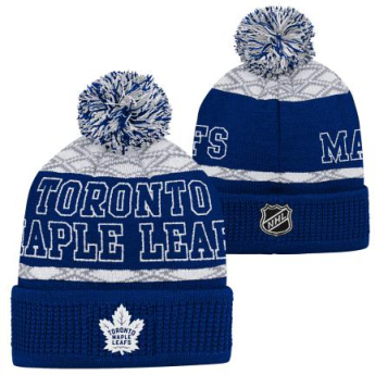Toronto Maple Leafs dječja zimska kapa Puck Pattern Cuffed Pom