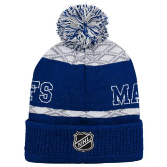 Toronto Maple Leafs dječja zimska kapa Puck Pattern Cuffed Pom