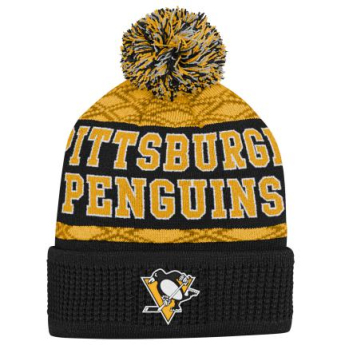Pittsburgh Penguins dječja zimska kapa Puck Pattern Cuffed Pom