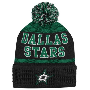 Dallas Stars dječja zimska kapa Puck Pattern Cuffed Pom
