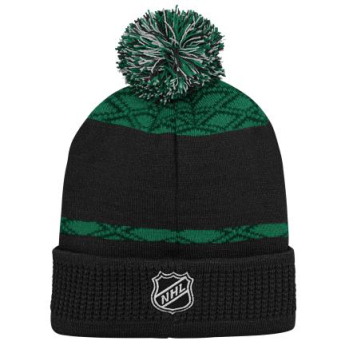 Dallas Stars dječja zimska kapa Puck Pattern Cuffed Pom