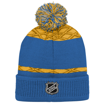 St. Louis Blues dječja zimska kapa Puck Pattern Cuffed Pom
