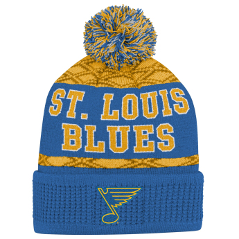 St. Louis Blues dječja zimska kapa Puck Pattern Cuffed Pom