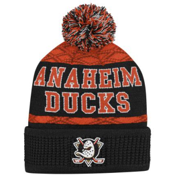 Anaheim Ducks dječja zimska kapa Puck Pattern Cuffed Pom