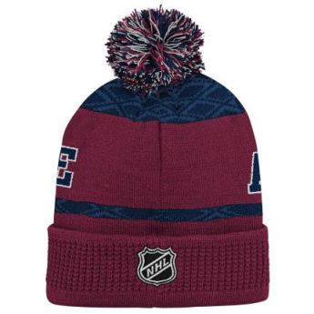 Colorado Avalanche dječja zimska kapa Puck Pattern Cuffed Pom