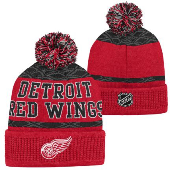 Detroit Red Wings dječja zimska kapa Puck Pattern Cuffed Pom