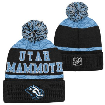 Utah Hockey Club dječja zimska kapa Puck Pattern Cuffed Pom