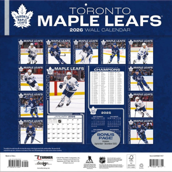 Toronto Maple Leafs kalendar 2026 Wall