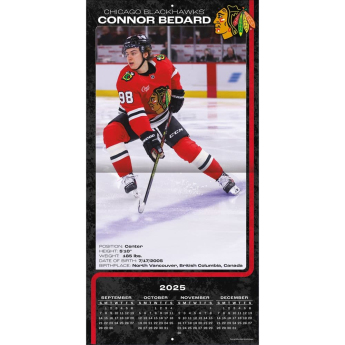 Chicago Blackhawks kalendar Connor Bedard 2026 Wall