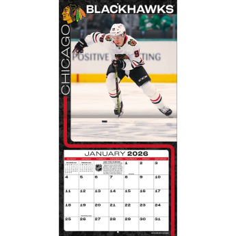 Chicago Blackhawks kalendar Connor Bedard 2026 Wall