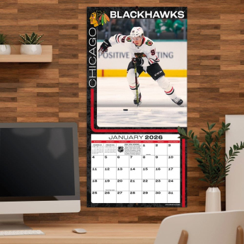Chicago Blackhawks kalendar Connor Bedard 2026 Wall