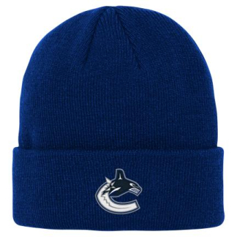 Vancouver Canucks dječja zimska kapa Cuffed Knit blue