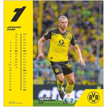 Borussia Dortmund kalendar 2026 Postcard