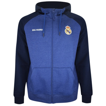 Real Madrid muška majica s kapuljačom Zip azul