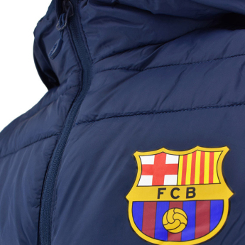 FC Barcelona dječja zimska jakna s kapuljačom Padded navy