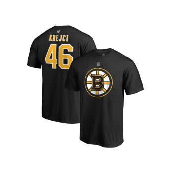 Boston Bruins muška majica #46 David Krejčí black