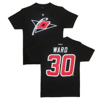 Carolina Hurricanes muška majica #30 Cam Ward black