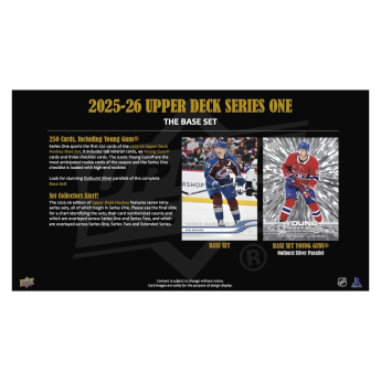 NHL boxovi NHL hokejske karte 2025-26 Upper Deck Series 1 Tin Box