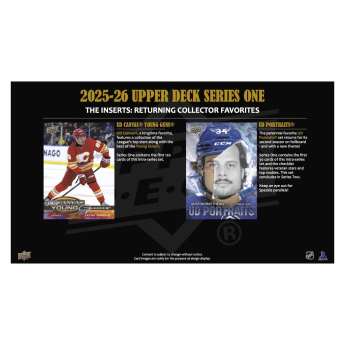NHL boxovi NHL hokejske karte 2025-26 Upper Deck Series 1 Tin Box