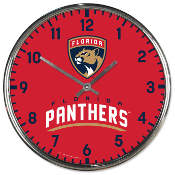 Florida Panthers nástěnné hodiny Chrome
