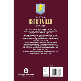 Aston Villa knjiga godišnjak 2026