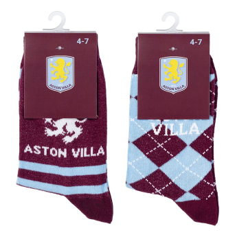 Aston Villa čarape Twin Pack Dress 7-11 UK (40-46) EU