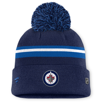 Winnipeg Jets ženska zimska kapa Authentic Pro W/Cap Cuffed Pom Beanie