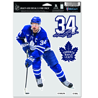 Toronto Maple Leafs naljepnice Auston Matthews Multi Use 3 Fan Pack Decal