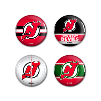 New Jersey Devils značka Button 4 Pack