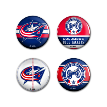 Columbus Blue Jackets značka Button 4 Pack