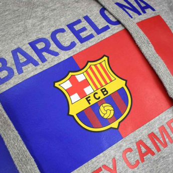 FC Barcelona dječja majica s kapuljačom Camp Nou grey