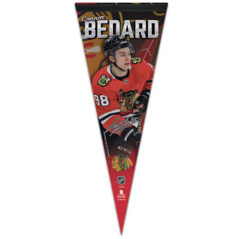 Chicago Blackhawks zastava Connor Bedard Premium Pennant